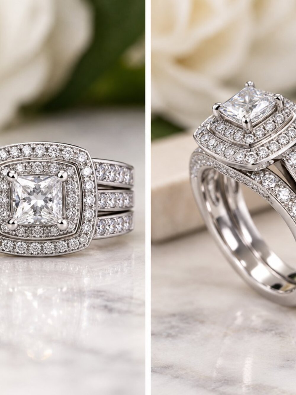 Engagement ring set - Picture 2 of 2